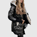 Liina - Elegantne kapuutsiga jope sooja voodriga