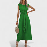 Emilia - Elegantne varrukateta maksikleit ümmarguse kaelusega