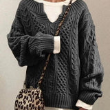 Elegantne kaablkoeline V-kaelusega kampsun igapäevaseks stiiliks