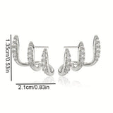 Elegantsed Strass Dreikrallen Kõrvarõngad