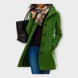 Noora - Elegantne villane mantel nööpidega