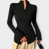 Michiko – elegantne kitsa lõikega kootud T-särk