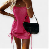 Varrukateta kootud kleit lipsuga