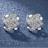 Lilla Neljaleheline Ristikheina Kõrvarõngad