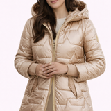 Liina - Elegantne kapuutsiga jope sooja voodriga