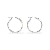 Poleeritud Hõbedased Klassikalised Kõrvarõngad