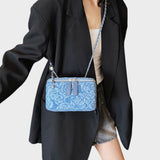 Ksenija - Denim Lillemustriga Käekott