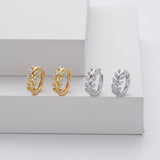 Hõbedased lehekujulised rõngad