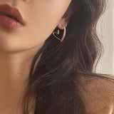 Elegantne Südamekujulised Roosakuld Kõrvarõngad