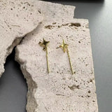 Sterlinghõbe Tähe Kujulised Kõrvarõngad