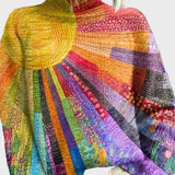 Ormi - Kootud kõrge kaelusega särk erksa mustriga