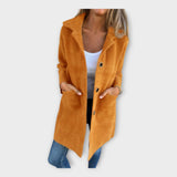 Meire - Elegantse sulgemisega villane mantel