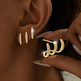 Elegantsed Strass Dreikrallen Kõrvarõngad