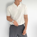 LUMEN TALLINN | Kaasaegse Rätsepatööga Tekstuuriga Polo-Särk